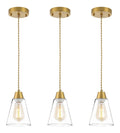 Suspension Dore a presence elegante et lumiere agreable