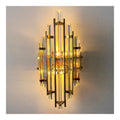 Luminaire Dore et Ambre a silhouette graphique de type applique murale E14