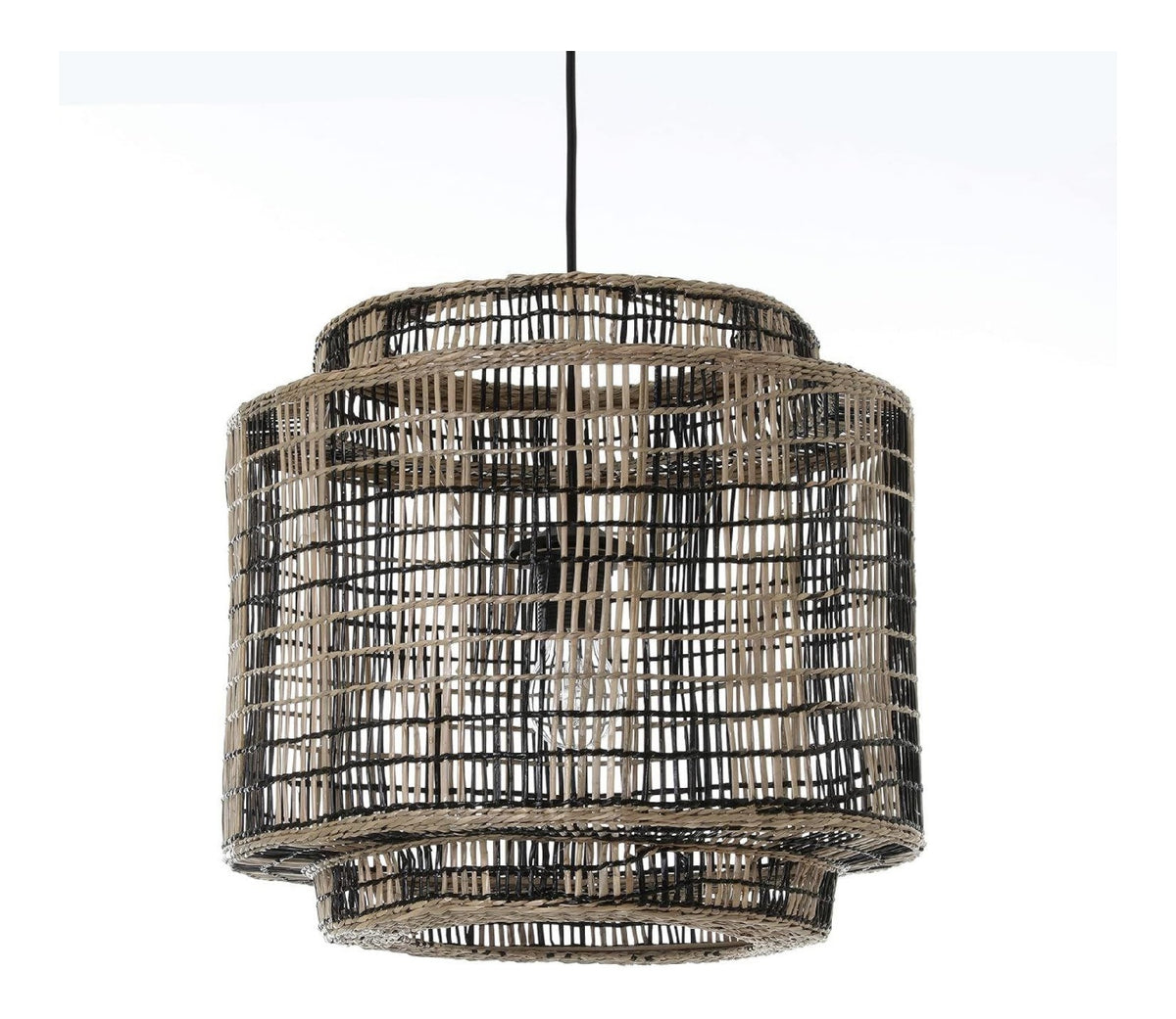 Suspension Noir et Ambre au style moderne avec conception fonctionnelle 60W E27 7W-9603