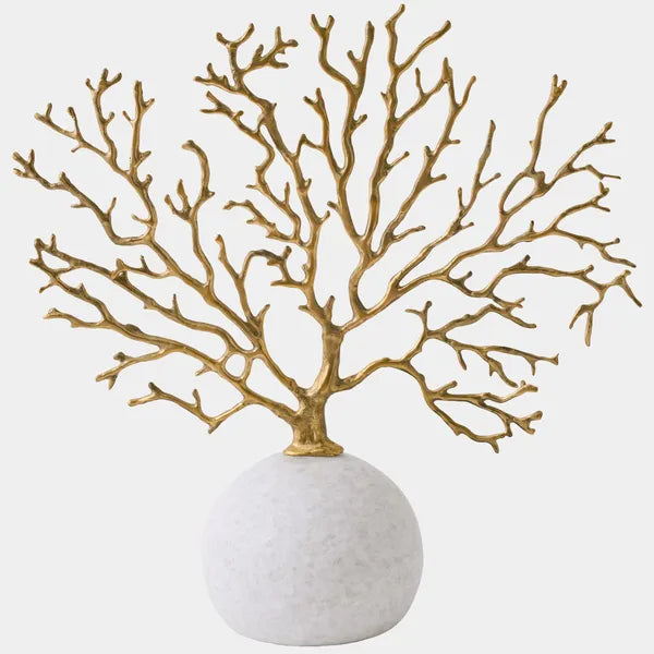 Escultura de coral abanico marino, lat¨®n