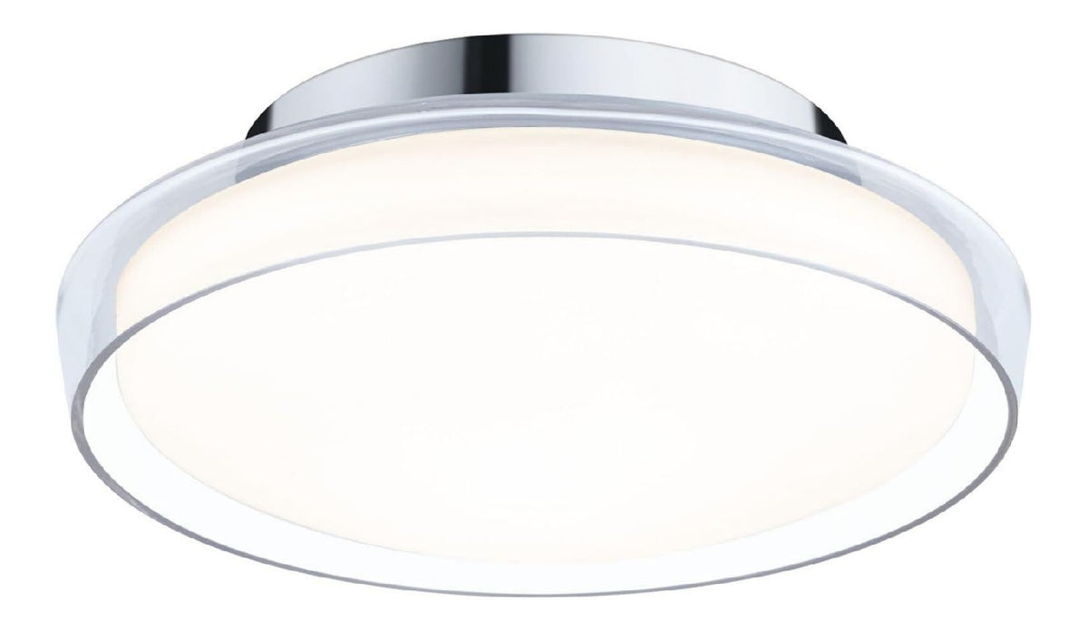 Eclairage Blanc et Argente contemporain en version plafonnier 5W IP44 3000K