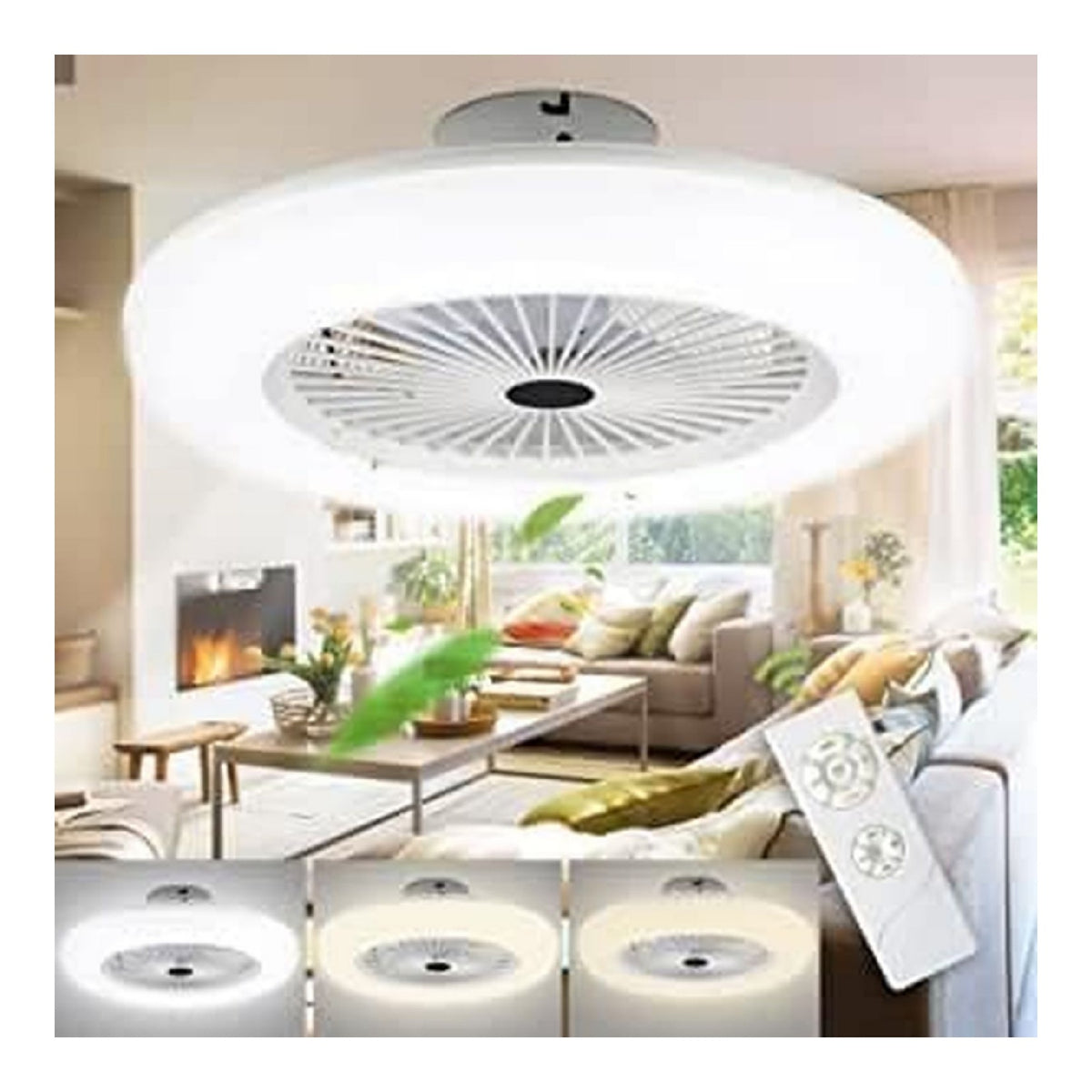 Plafonnier decoratif Blanc et Ambre avec diffusion lumineuse harmonieuse 80W 3000K