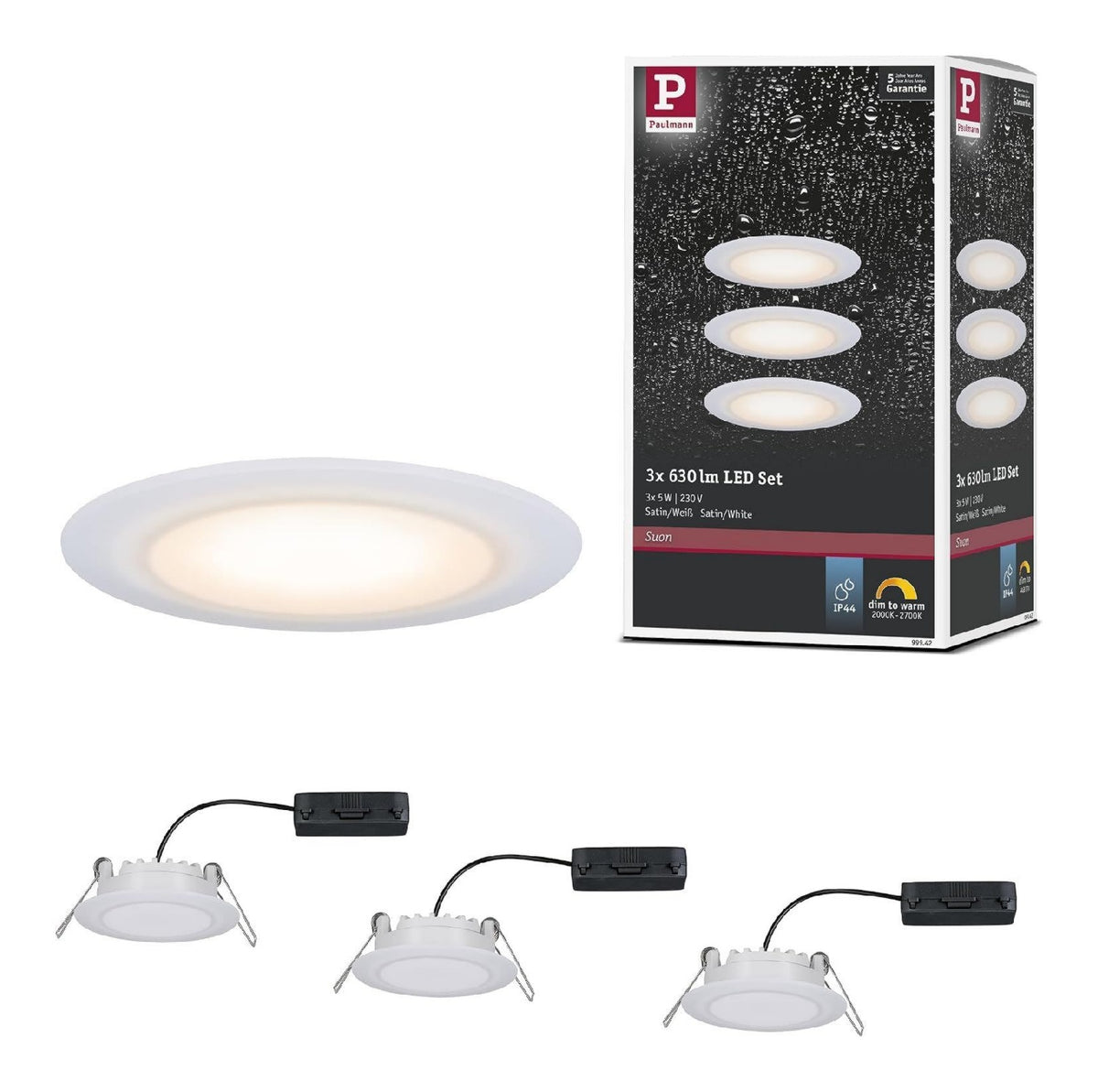 Eclairage Blanc et Rouge contemporain en version spot de plafond 5W IP44