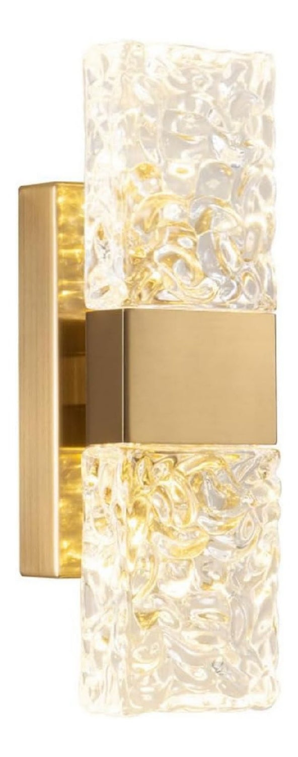 Applique murale Blanc et Dore a presence elegante et lumiere agreable 6 W