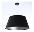 Luminaire Noir et Argente a silhouette graphique de type suspension 60 W IP20
