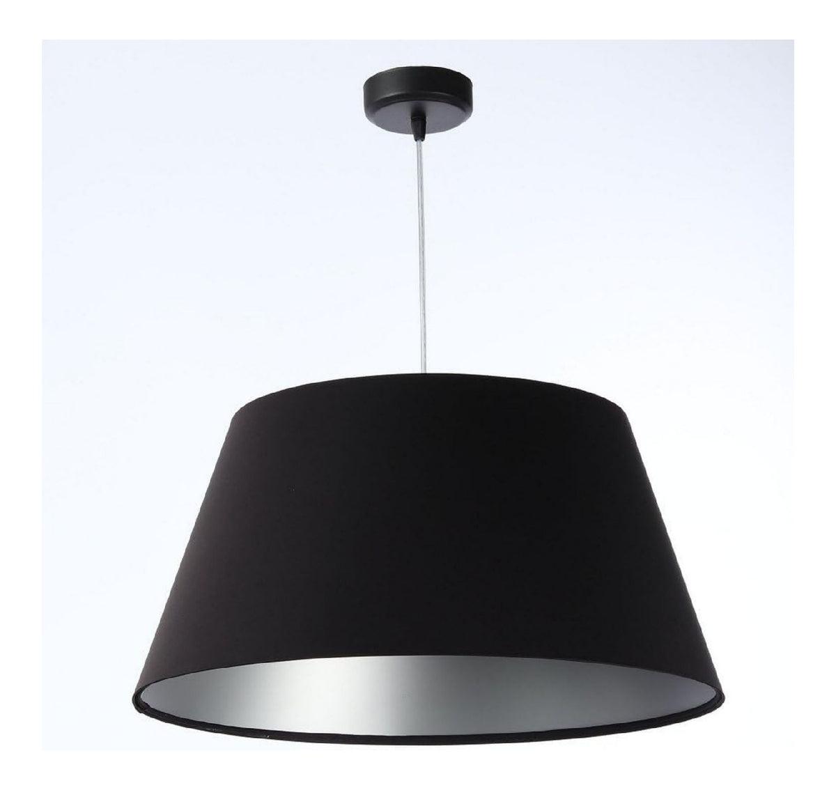 Luminaire Noir et Argente a silhouette graphique de type suspension 60 W IP20