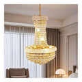 Solution lumineuse Blanc et Dore au dessin sobre en format lustre 2700K E14