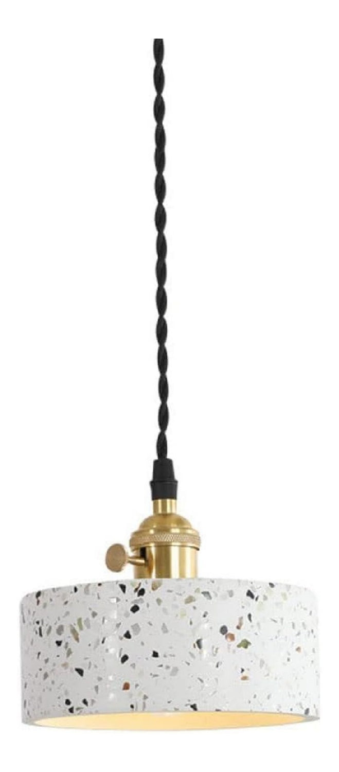Suspension decoratif Blanc et Ambre avec diffusion lumineuse harmonieuse 60W E27