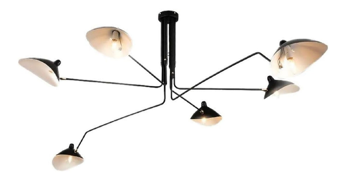 Luminaire Noir et Ambre a silhouette graphique de type suspension E27 HD-5720