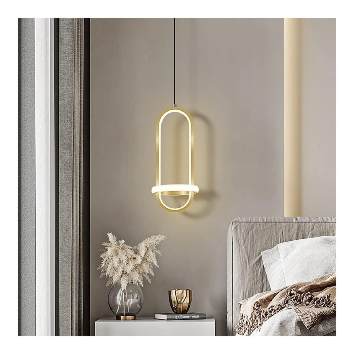 Suspension Ambre a presence elegante et lumiere agreable 21W
