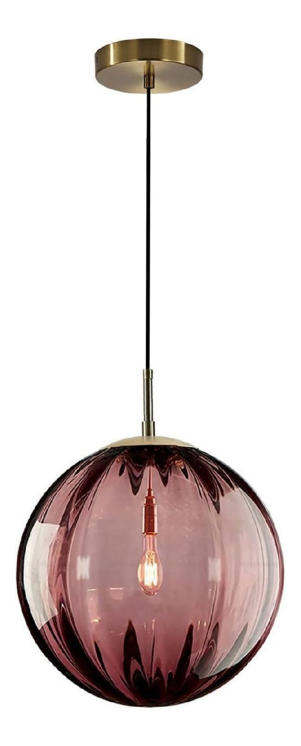 Solution lumineuse Dore et Ambre au dessin sobre en format suspension 8D-8075