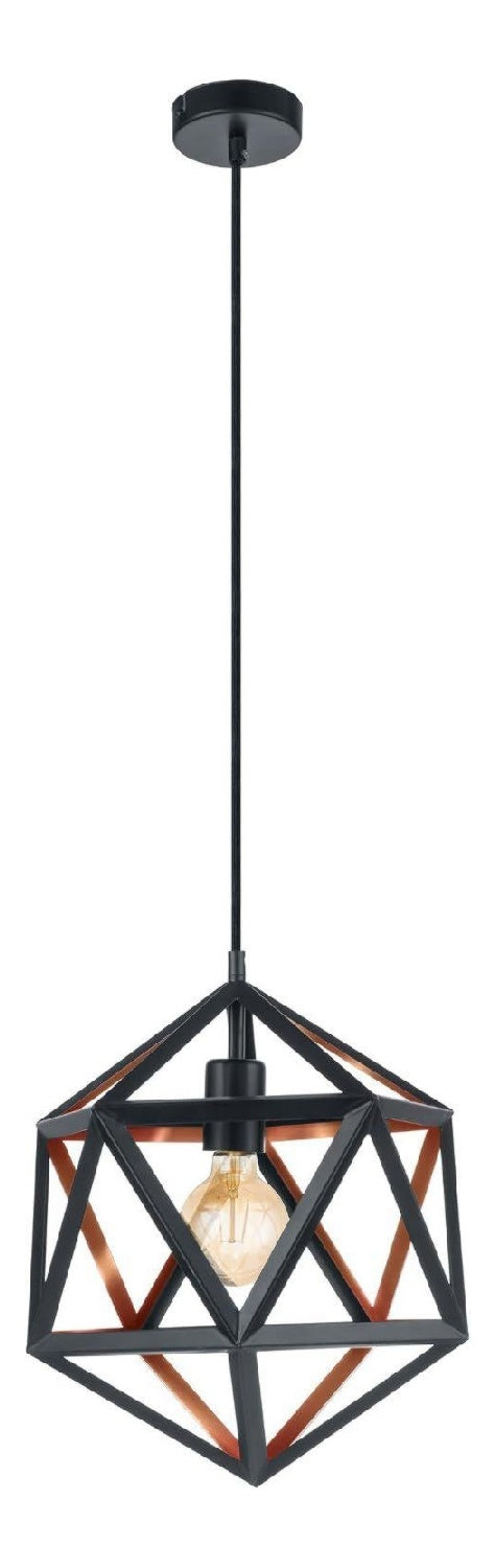 Solution lumineuse Noir et Rouge au dessin sobre en format suspension E27 7SG-953