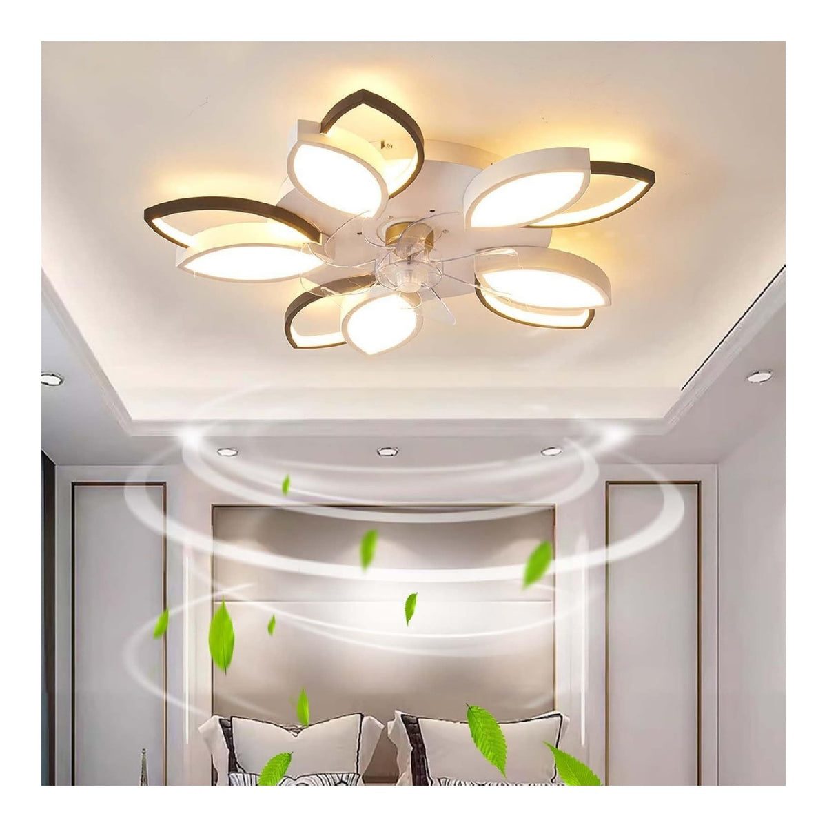 Luminaire decoratif Blanc et Ambre avec diffusion lumineuse harmonieuse