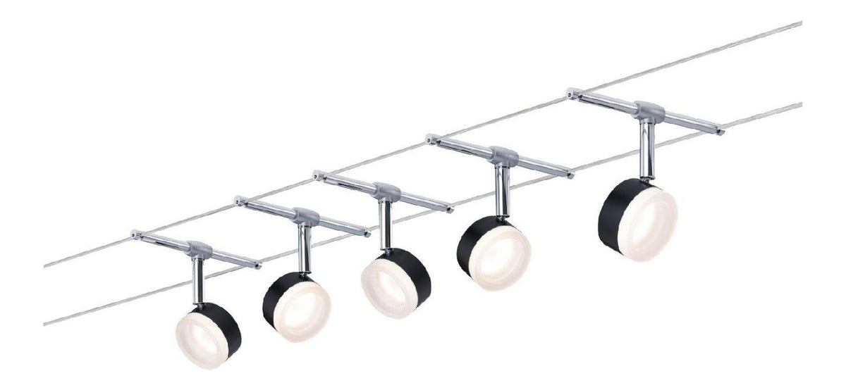 Luminaire Noir et Transparent a presence elegante et lumiere agreable 4 W 2700 K