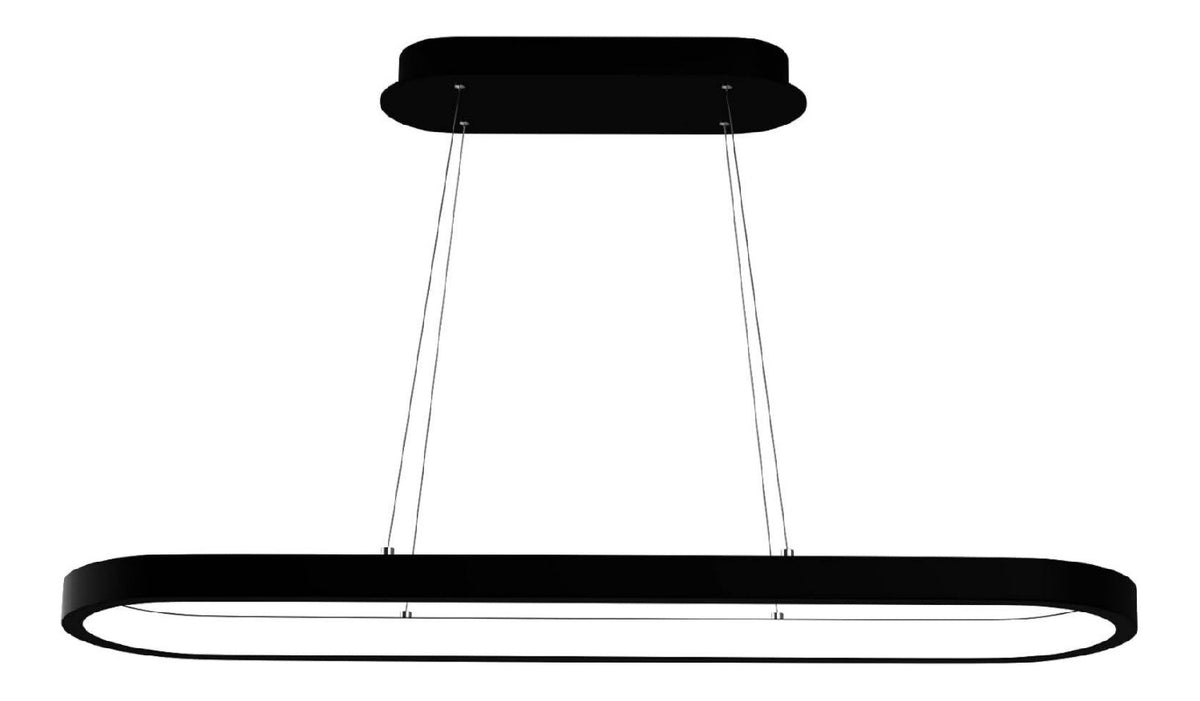Solution lumineuse Noir au dessin sobre en format suspension 42W