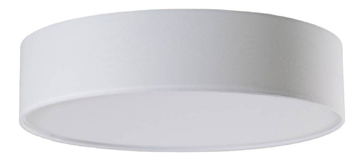 Plafonnier Blanc et Ambre aux lignes epurees avec eclairage confortable 60 W E27