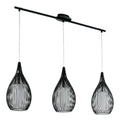 Luminaire Noir a silhouette graphique de type lustre 60 W E27