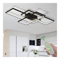 Suspension Noir et Blanc aux lignes epurees avec eclairage confortable 120W 2700K